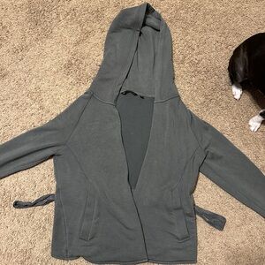 Athleta Green Hooded Cardigan